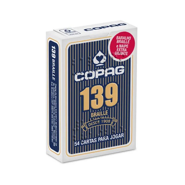 Baralho Copag 139 Em Braille - Copag - Azul
