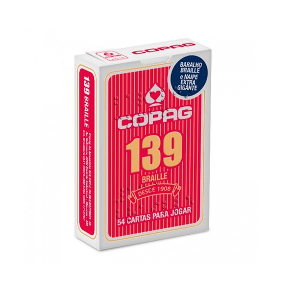 Baralho Copag 139 Em Braille - Copag - Vermelho