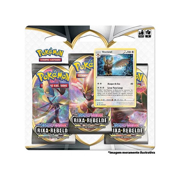 Deck de Cartas Pokemon Blister Triplo Rixa Rebelde - Copag