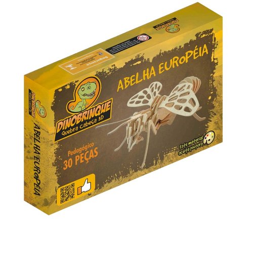 Quebra-Cabeça 3D Abelha Europeia 30 Peças - Dinobrinque