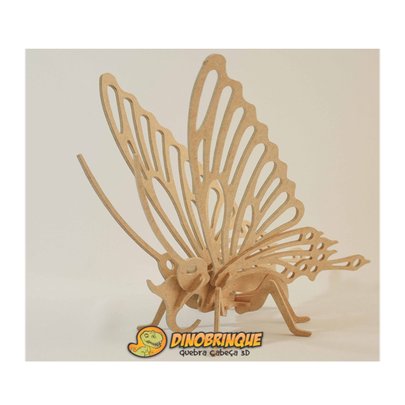 Quebra-Cabeça 3D Borboleta 16 Peças - Dinobrinque