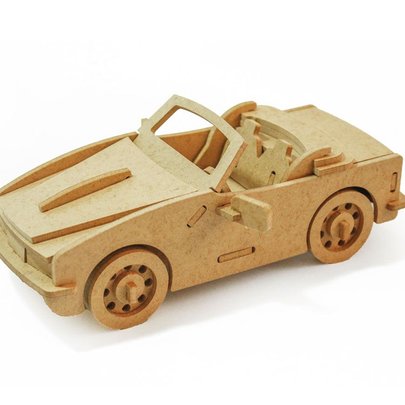 Quebra-Cabeça 3D Carro Conversível 46 Peças - Dinobrinque