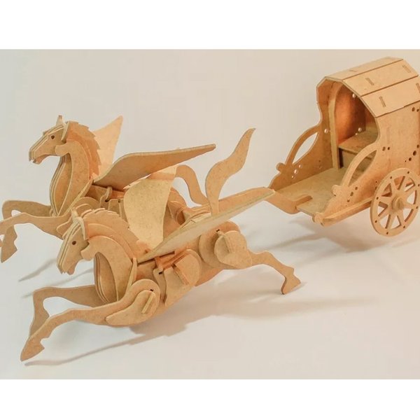 Quebra-Cabeça 3D Carruagem 83 Peças - Dinobrinque