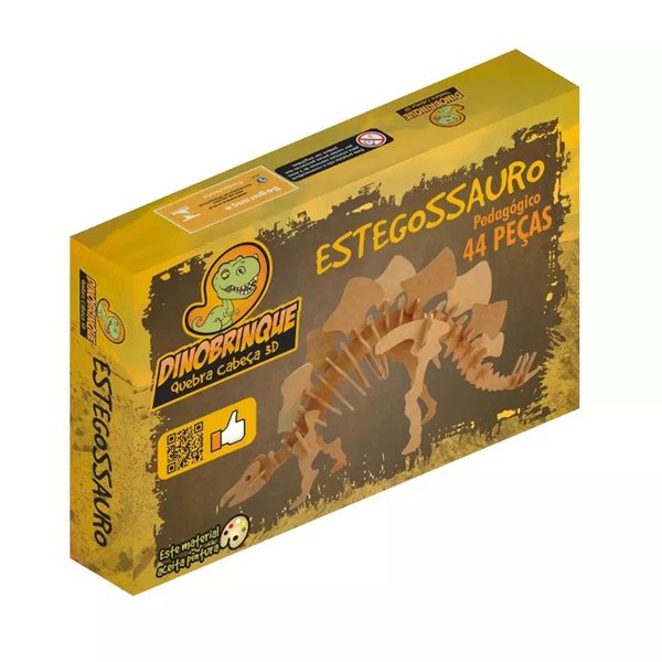 Quebra-Cabeça 3D Estegossauro 44 Peças - Dinobrinque