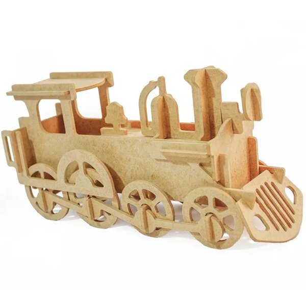 Quebra-Cabeça 3D Locomotiva 33 Peças - Dinobrinque