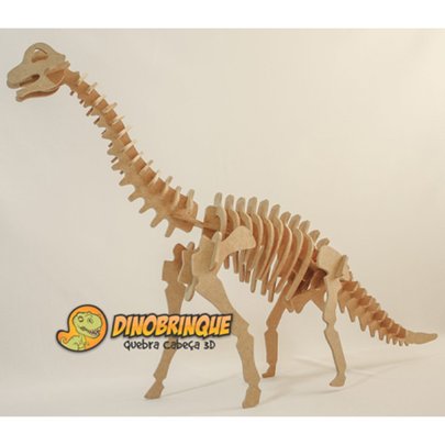 Quebra-Cabeça 3D Braquiossauro Gigantesco 51 Peças - Dinobrinque