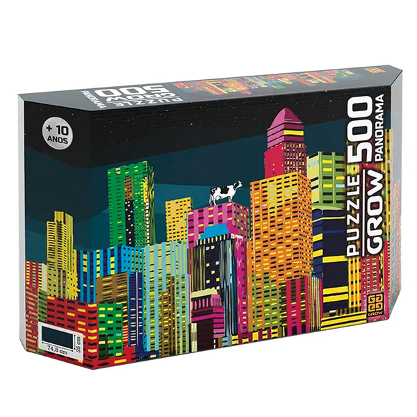 Puzzle 500 peças Panorama Eu vi uma vaca - Grow