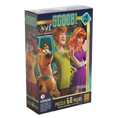 Quebra-Cabeça Scooby-Doo Scoob 60 Peças - Grow