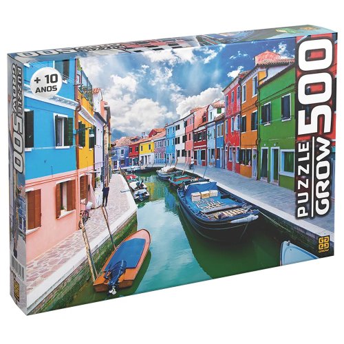 Quebra-Cabeça 500 peças Canal de Burano - Grow