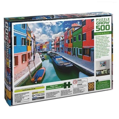 Quebra-Cabeça 500 peças Canal de Burano - Grow