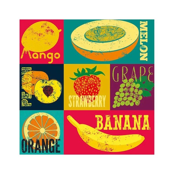 Quebra-Cabeça Pop Art Fruits 4 x 300 Peças Decorart - Grow