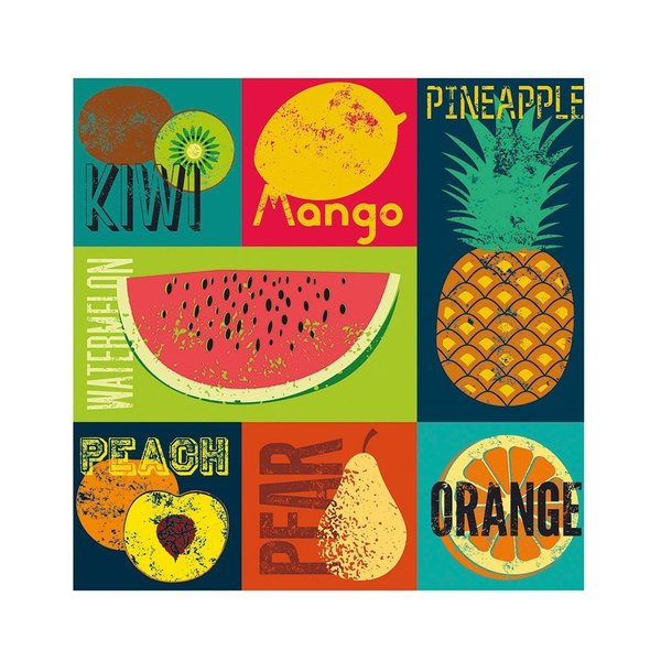 Quebra-Cabeça Pop Art Fruits 4 x 300 Peças Decorart - Grow