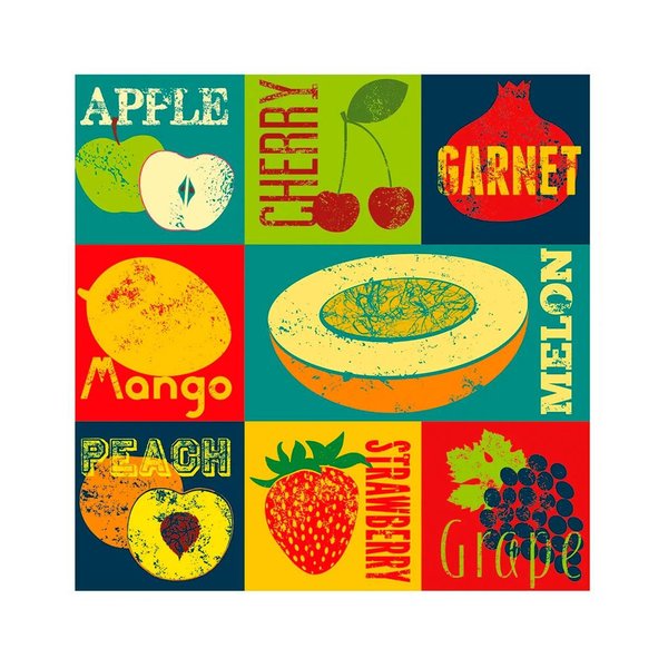 Quebra-Cabeça Pop Art Fruits 4 x 300 Peças Decorart - Grow