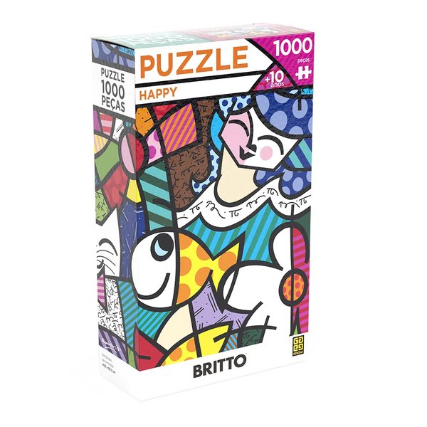 Quebra-Cabeça 1000 Peças Romero Britto Happy - Grow