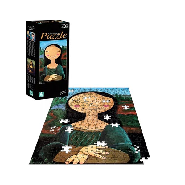 Quebra-Cabeça Mona Lisa 260 Peças - Nig Brinquedos