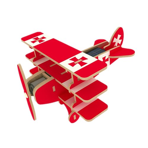 Quebra-Cabeça 3D Avião Triplane Movido A Energia Solar - Robotime