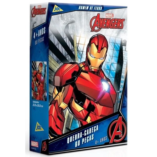 Quebra-Cabeça 60 Peças Vingadores Homem de Ferro - Toyster