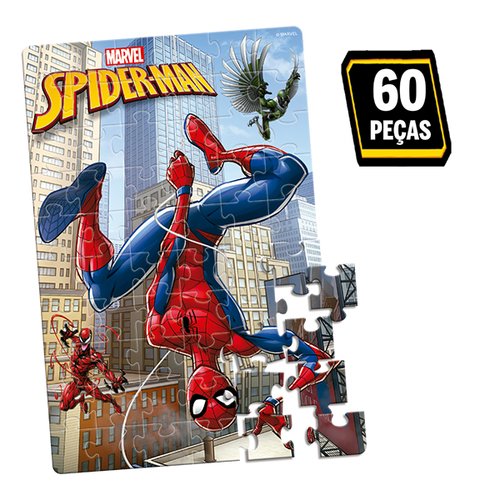 Quebra-Cabeça 60 Peças Vingadores Homem Aranha - Toyster