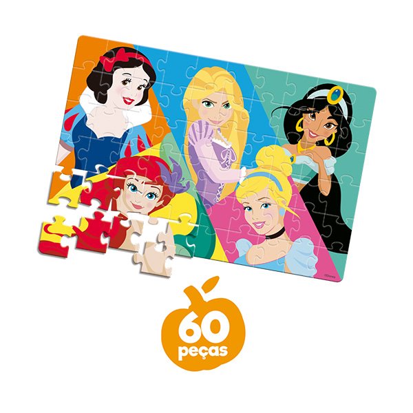 Quebra-Cabeça 60 Peças Princesas - Toyster