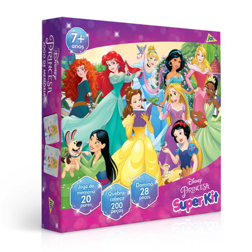 Super Kit Jogos 3 em 1 Princesas Disney - Toyster