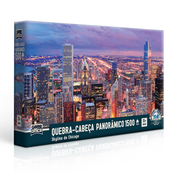 Quebra-Cabeça 1500 Peças Skyline de Chicago - Toyster