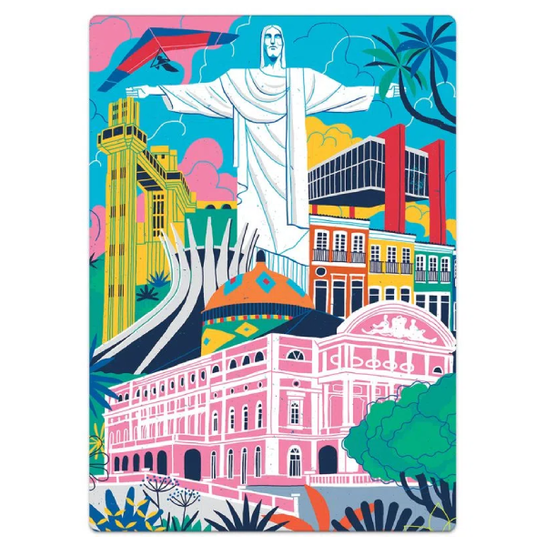 Quebra-Cabeça Nano 500 Peças Postais do Brasil Monumentos - Toyster