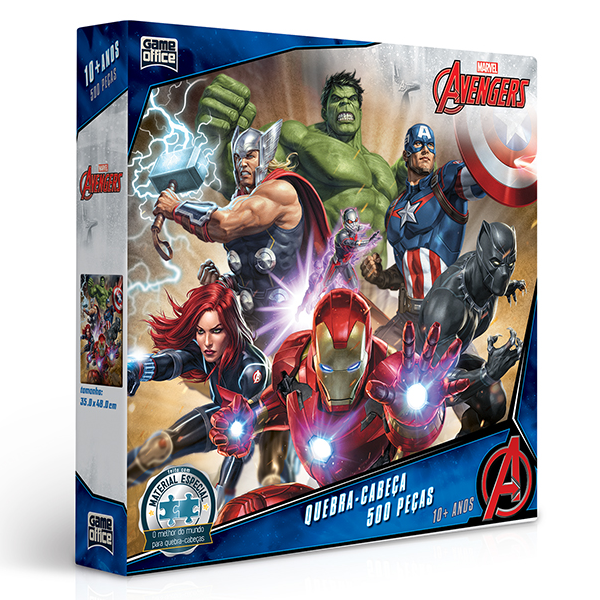 Quebra-Cabeça 500 Peças Os Vingadores - Toyster