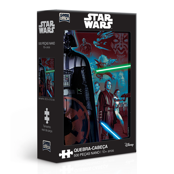 Quebra-Cabeça 500 Peças Nano Star Wars Ep. I, II e III - Toyster