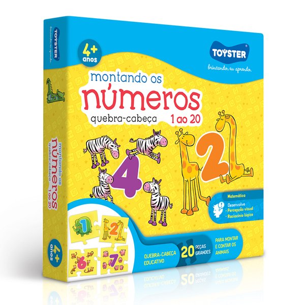 Quebra-Cabeça Montando os Números 1 ao 20 - Toyster