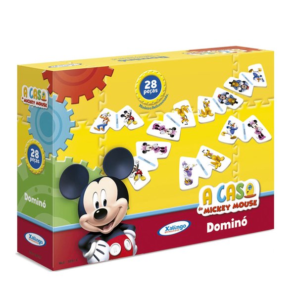Dominó A Casa Do Mickey Mouse Disney 28 Peças - Xalingo