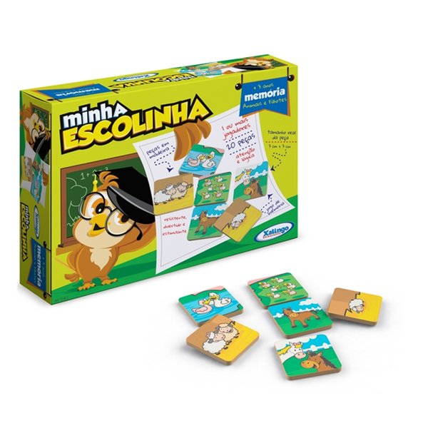 Jogo Da Memória Minha Escolinha Animais E Filhotes - Xalingo