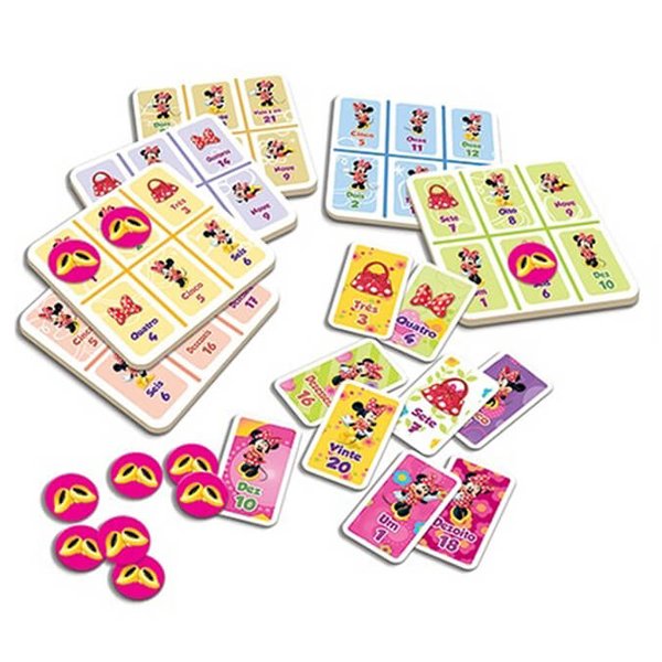 Jogo De Bingo Minnie Disney 67 Peças - Xalingo