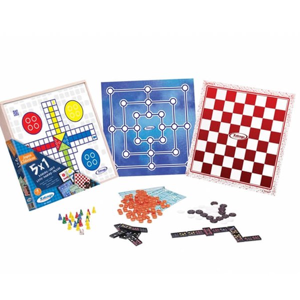 Jogo 5 Em 1 Conjunto De Jogos Clássicos - Xalingo