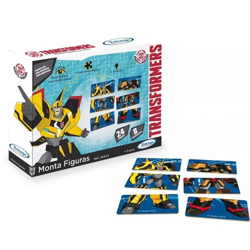 Quebra-Cabeça Monta Figuras Transformers 24 Peças - Xalingo