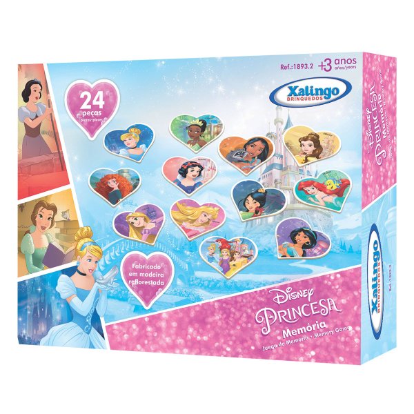 Jogo da Memoria Princesas 24 Peças - Xalingo