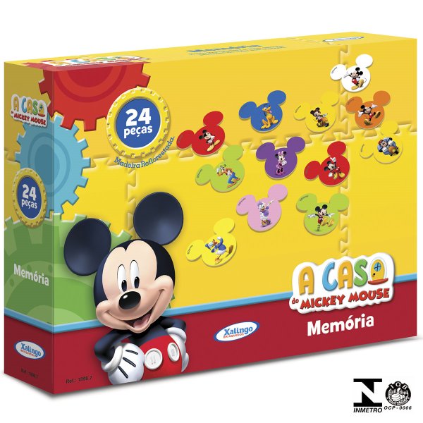 Jogo da Memoria Mickey 24 Peças - Xalingo