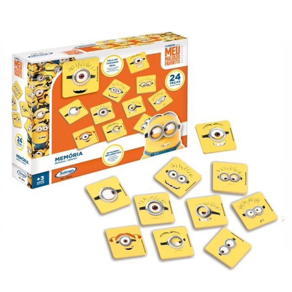 Jogo Memoria Minions Madeira Mdf - Xalingo