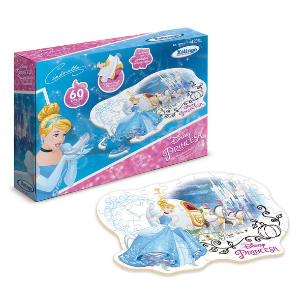 Quebra-Cabeça 60 Peças Cinderela Disney - Xalingo