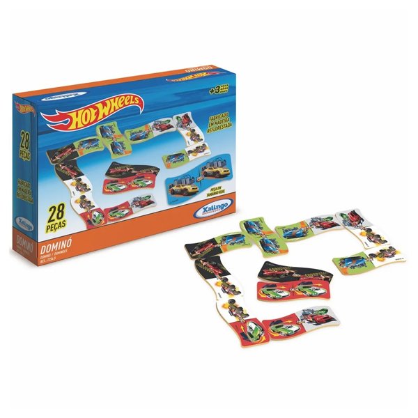 Dominó Hot Wheels 28 Peças - Xalingo