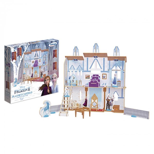 Quebra Cabeça 3D Playset Castelo Frozen II Disney - Xalingo