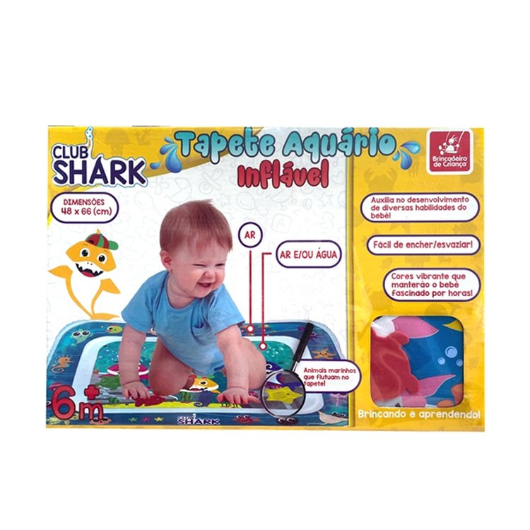 Tapete Aquário Inflável Club Shark - Brincadeira de Criança
