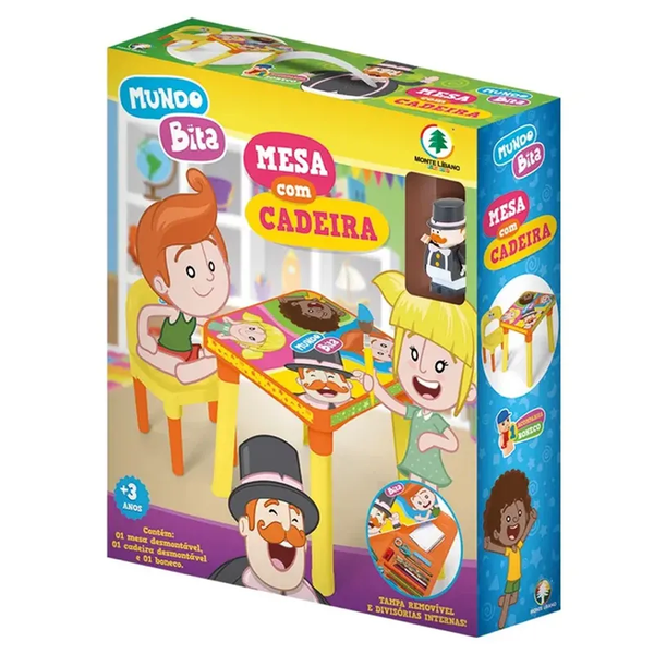 Mesa Infantil com Cadeira Mundo Bita - Monte Líbano