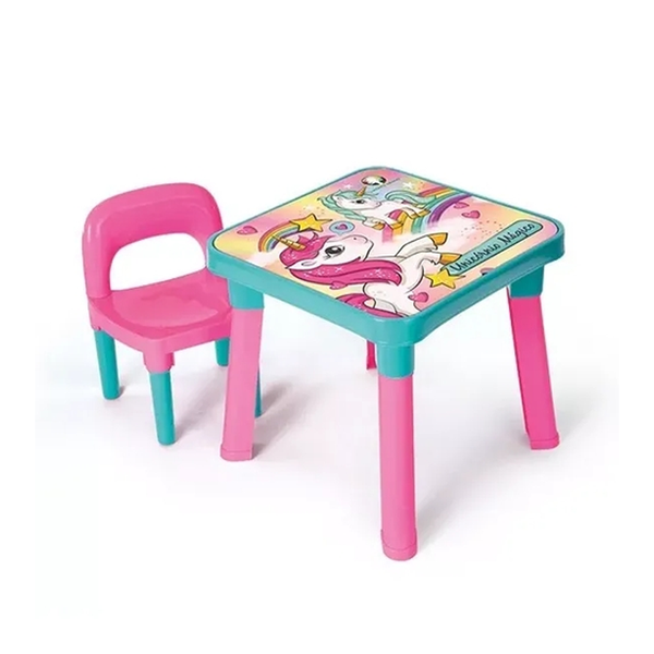 Mesa Infantil  com Cadeira Unicórnio Mágico - Monte Líbano