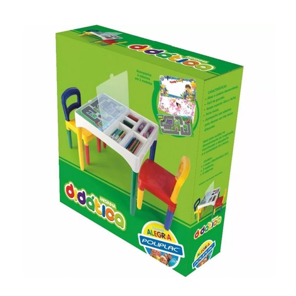 Mesa Infantil Didática Com 2 Cadeiras - Poliplac