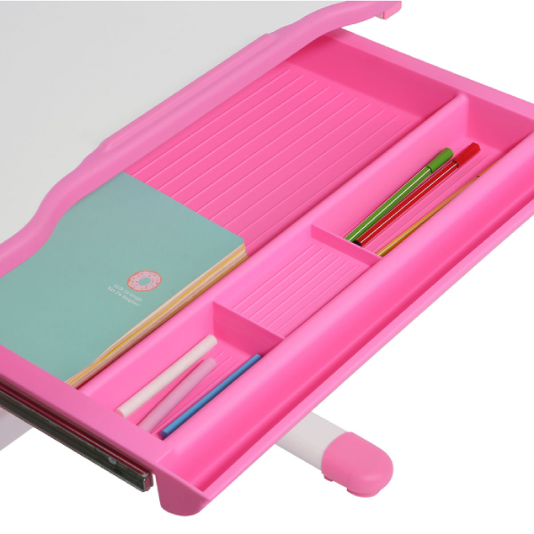 Conjunto Mesa e Cadeira Infantil com Ajuste de Altura Rosa - Pcyes