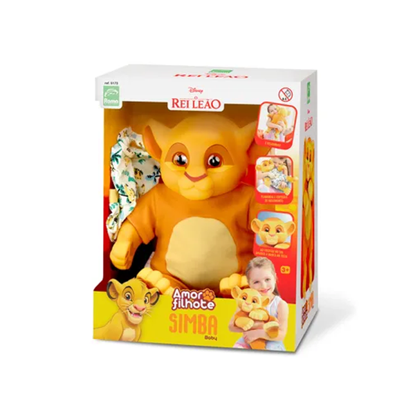 Boneco Simba Baby Rei Leão Amor de Filhote - Roma