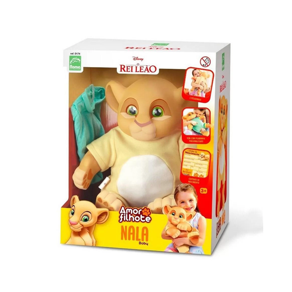 Boneca Nala Baby Rei Leão Amor de Filhote - Roma