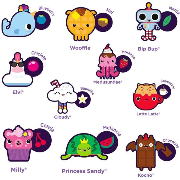 Chaveiro de Pelúcia My sugar Friends com Cheirinho Cloudy - Toyng
