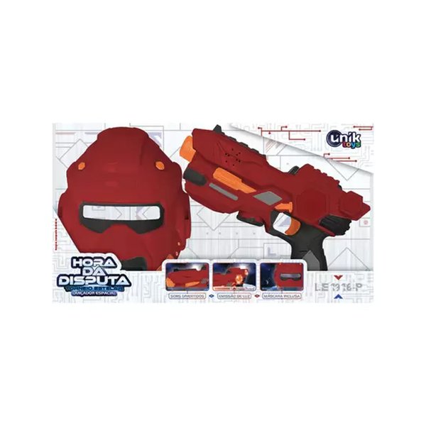 Lançador Espacial Hora da Disputa com Máscara - Unik - Vermelho