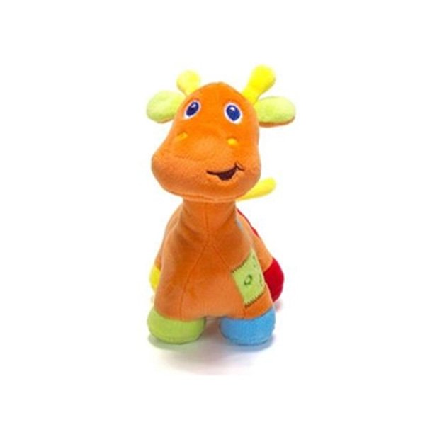 Girafa de Pelúcia Colorida com Chocalho - Unik - Laranja